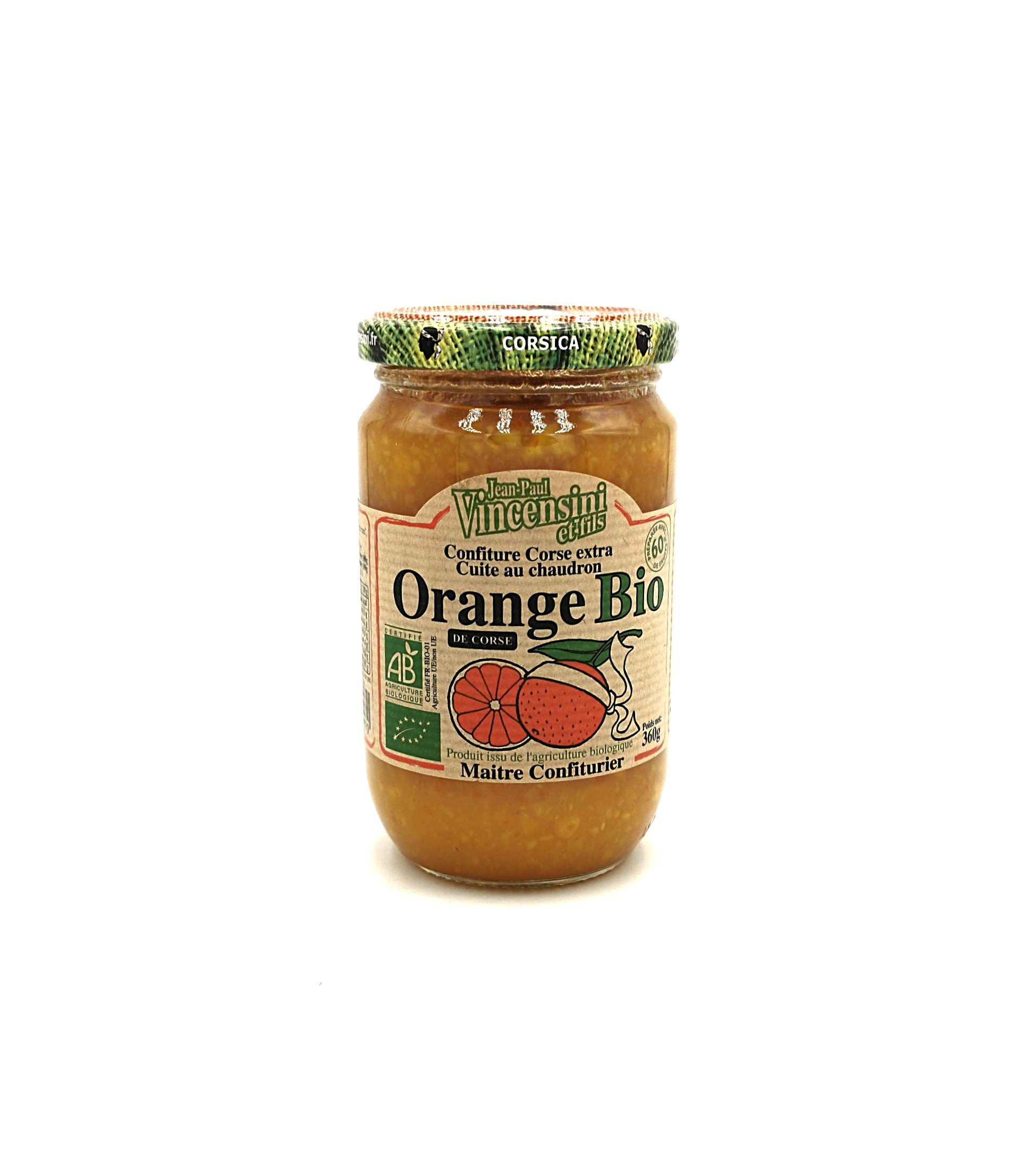 CONFITURE ORANGE BIO 360GR